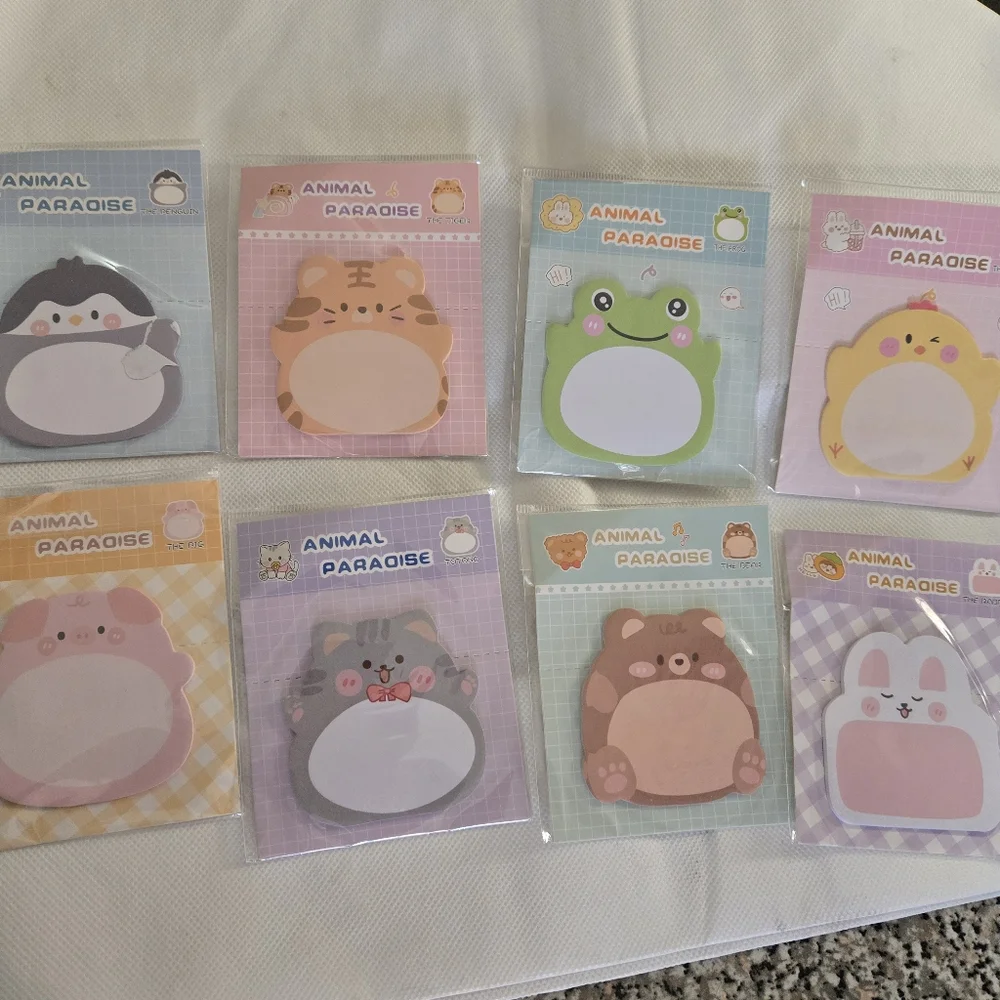 🍒🍒 Animal Shape Sticky Notes Set Of 2